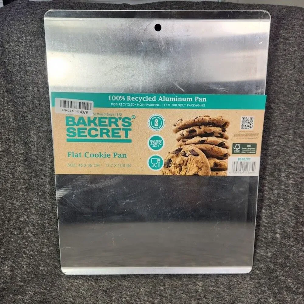 Baker's Secret Flat Cookie Pan Aluminum 17.7